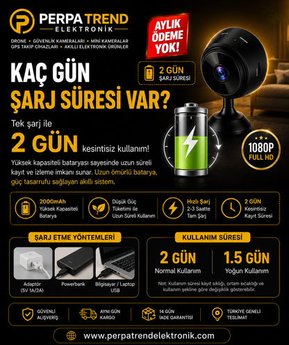 HD WİFİ Mobil Uyumlu Mini Kamera 🎥